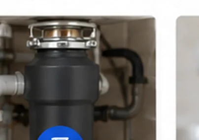 Garbage disposal beneath a sink